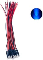 30-40V 3mm Water Clear Blue LED Indicator Light With 20cm Cable - 1