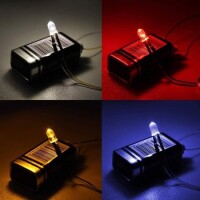 30-40V 5mm Blue LED Indicator Light With 20cm Cable - 5