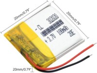 302020 100MAH 3.7V Lithium Rechargeable Battery Size: 20x20x3mm - 4