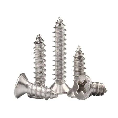 304 Stainless Steel Cross Recessed Countersunk Head Tapping Screws M1-4x6 - 3