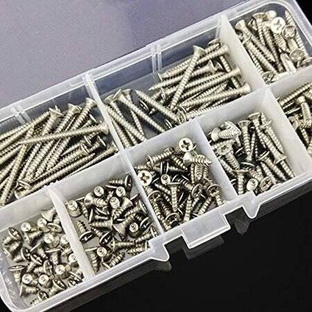 304 Stainless Steel Cross Recessed Countersunk Head Tapping Screws M3x16 - 2