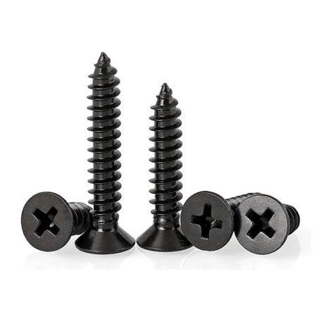 304 Stainless Steel Cross Recessed Countersunk Head Tapping Screws M3x8 - 3