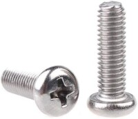 304 Stainless Steel Cross Recessed Pan Head Screw M4 10mm - 1