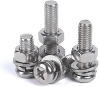 304 Stainless Steel Cross Recessed Pan Head Screw M4 16mm - 4