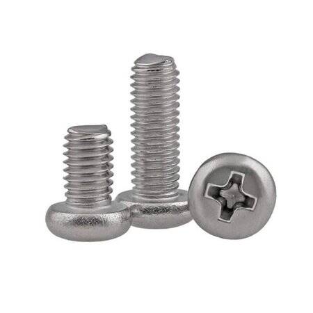 304 Stainless Steel Cross Recessed Pan Head Screw M4 6mm - 1