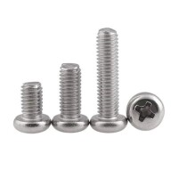 304 Stainless Steel Cross Recessed Pan Head Screw M4 6mm - 2