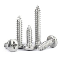 304 Stainless Steel Cross Recessed Pan Head Self-tapping screw M3 14mm - 1