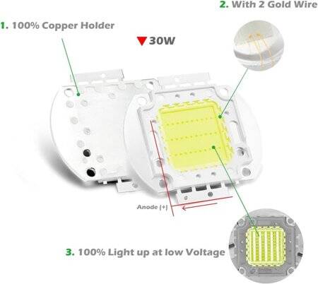 30W SMD High Power LED Bulb Cold White - 3