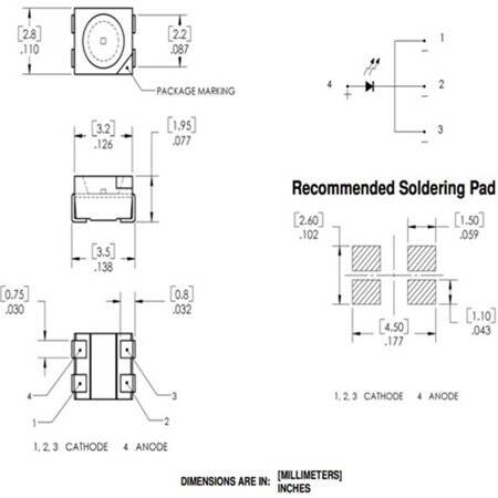 3528 (1210) SMD LED Red - 2