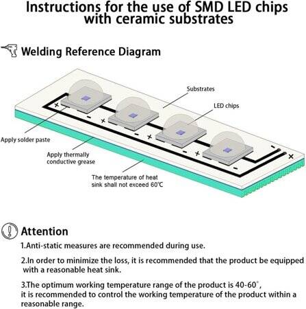 3535 1W Ball Head 120° SMD LED 395-400nm Purple - 4