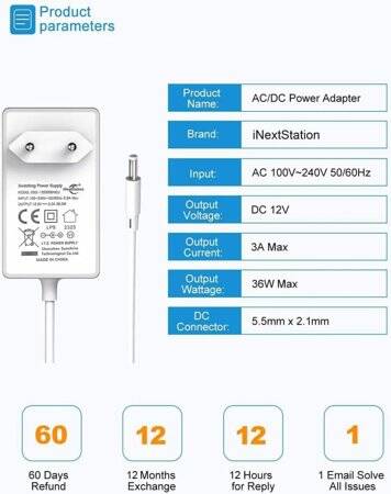 36W 12V 3A Ultra Thin Strip Power Supply - 3