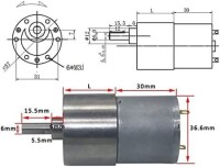 37GB-3530 DC12V 45RPM Reduction Motor - 5