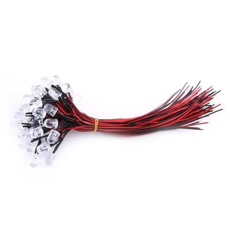 3V 10mm Water Clear RGB Slow Flash LED Indicator Light With 20cm Cable - 2