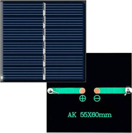 3V 150MA Polycrystalline Drop Solar Panel Size:60x55mm - 1