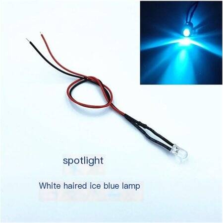 3V 5mm Green LED Metal Indicator Light With 20cm Cable - 2