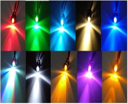 3V 5mm Green LED Metal Indicator Light With 20cm Cable - 3