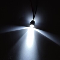 3V 5mm Warm White LED Indicator Light With 20cm Cable - 1