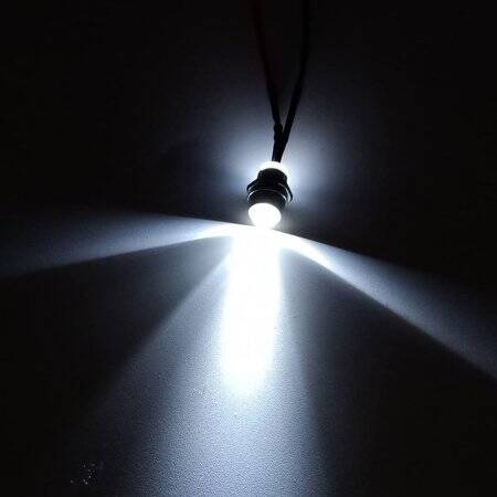 3V 5mm Warm White LED Indicator Light With 20cm Cable - 1