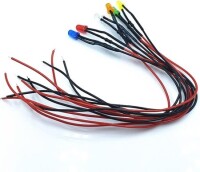 3V 5mm White LED Indicator Light With 20cm Cable - 5