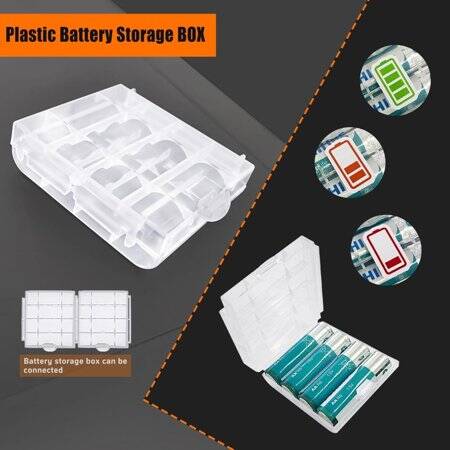 3x AA Battery Holder Box With Alligator Clips And Without Cover - 5