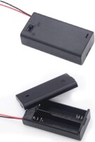 3x AA Battery Holder Box With Switch And Alligator Clips - 3