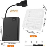 3x AAA Battery Holder Box With Switch And Usb Plug - 2