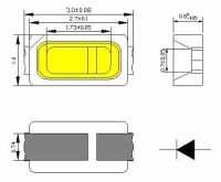 4014 0.2W SMD LED Blue - 2