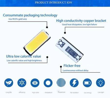 4014 0.2W SMD LED Blue - 5