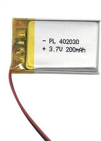 402030 200MAH 3.7V Lithium Rechargeable Battery Size: 4x20x30mm - 1