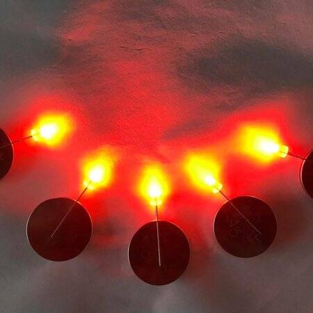 48-72V 3mm Water Clear Orange LED Indicator Light With 20cm Cable - 4