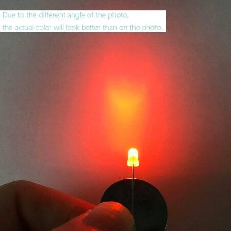 48-72V 3mm Water Clear Orange LED Indicator Light With 20cm Cable - 5