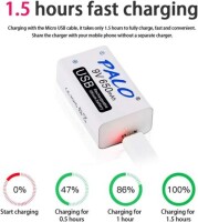 4PCS 9V 650MAH Usb Rechargeable Lithium Battery With Usb Cable - 2