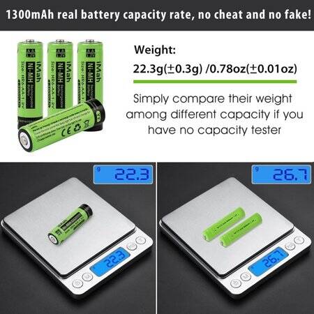 4PCS PALO AA1300MAH Ni-MH Rechargeable Battery - 2