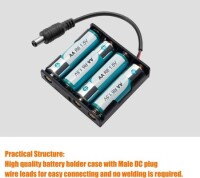 4x AA Battery Holder Box With SM Male Plug Without Cover Back-to-Back - 4