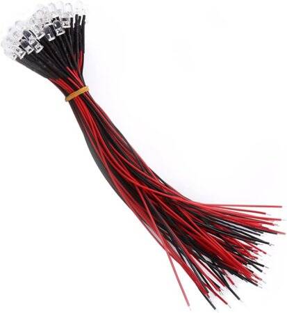 5-9V 5mm Red LED Indicator Light With 20cm Cable - 1