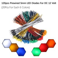 5-9V 5mm Yellow LED Indicator Light With 20cm Cable - 2