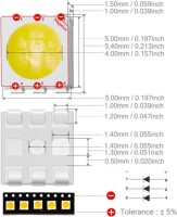 5050 SMD LED 15-18LM White - 3