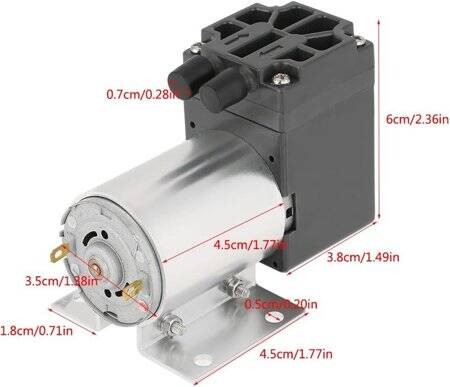 50BPM-6V 10L/Min Mini Electric Vacuum Pump - 5