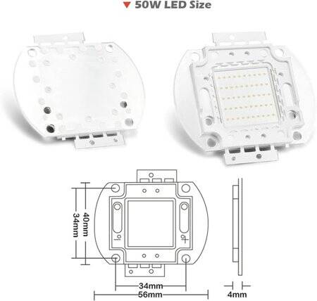 50W SMD High Power LED Bulb Pure Green - 5