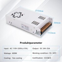 600W 24V 25A Rainproof Power Supply FY-24-600W - 5