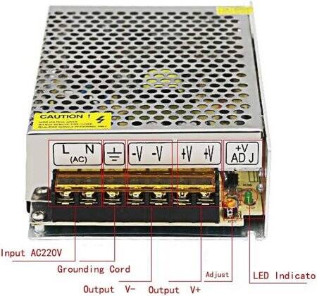 60W 12V 5A Super Thin Plastic Case Led Special Power Supply With Wire - 5