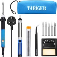 60W Adjustable Temperature Soldering Iron With 5pcs Soldering Tips UK Plug High Quality - 1