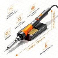 60W Adjustable Temperature Soldering Iron With 5pcs Soldering Tips US Plug High Quality - 5