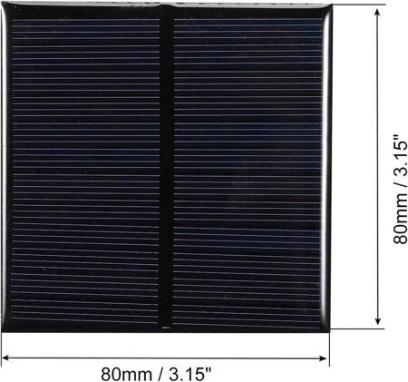 6V 150MA Glue Drop Polycrystalline Solar Panel Size:80x80mm - 2