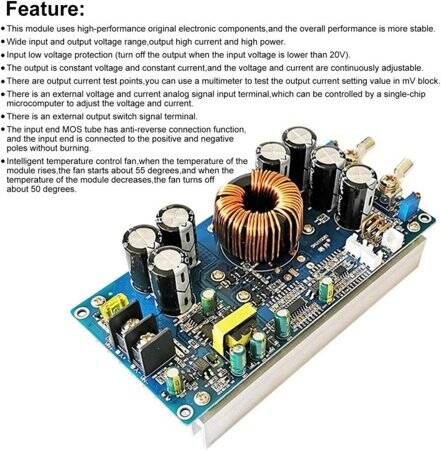 800W 30A DC-DC Step Down Module Buck Converter Constant Current Adjustable - 4