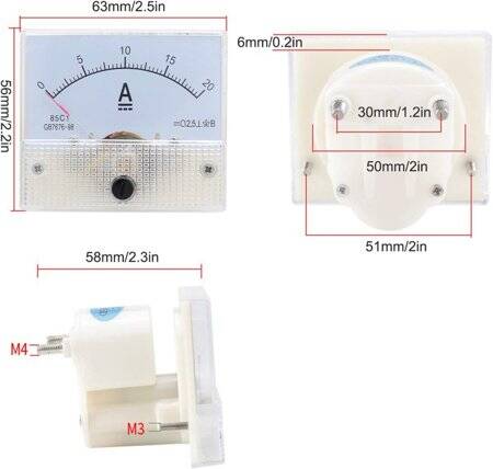 85C1-A DC Pointer Ammeter Measuring Range:DC0-20MA - 4