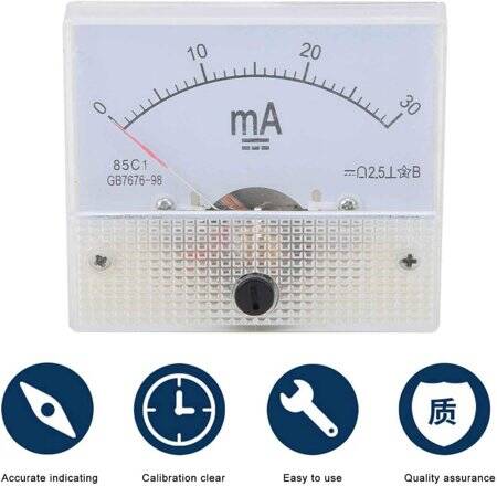 85C1-A DC Pointer Ammeter Measuring Range:DC0-2A - 4