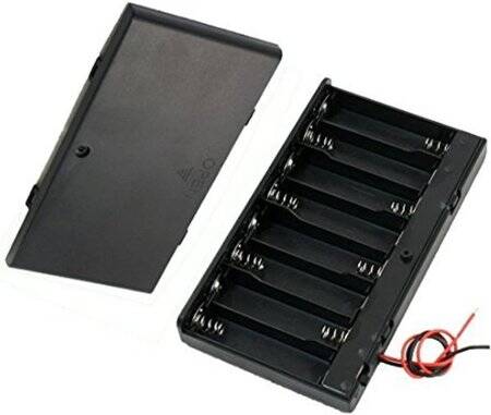 8x AA Battery Holder Box With Switch With Cover And DC - 1