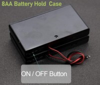 8x AA Battery Holder Box With Switch With Cover And DC - 3