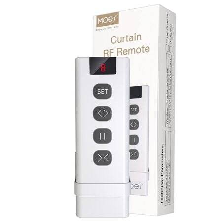 9 Channel RF433 Curtain Remote Control With Battery - 1